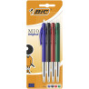 Stylo à bille M10 Clic assortis x 4 - BIC
