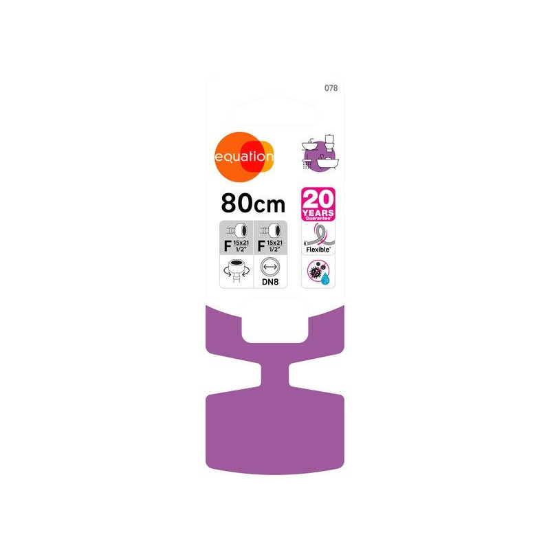 Flexible d'alimentation 80 cm femelle / femelle 15 x 21 polyéthylène ondulé 20 ans