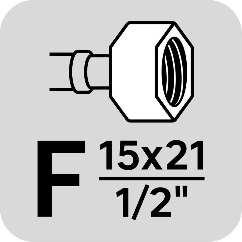Flexible d'alimentation 80 cm femelle / femelle 15 x 21 polyéthylène ondulé 20 ans