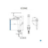 Mitigeur lavabo chromé brillant. SENSEA Icone XL