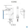 Mitigeur lavabo chromé brillant. SENSEA Icone XL