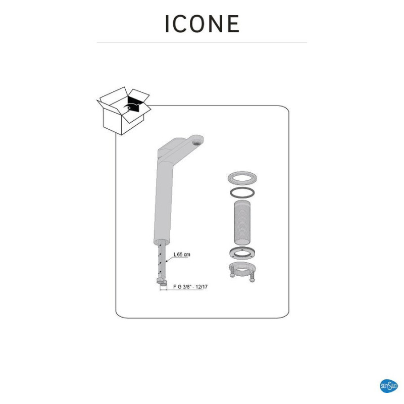 Mitigeur lavabo chromé brillant. SENSEA Icone XL