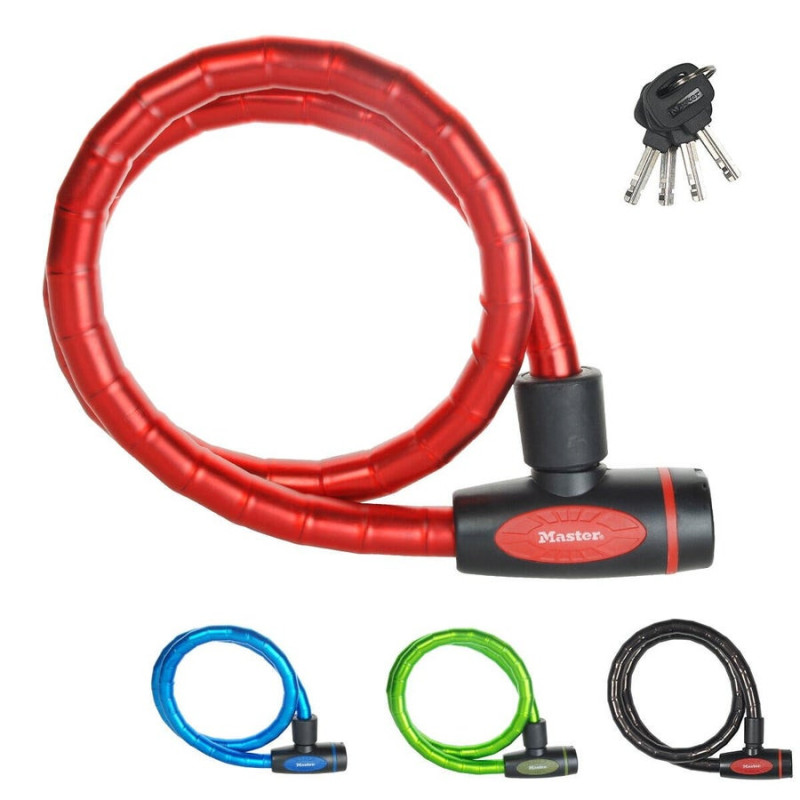 Câble Antivol Master Lock. L.1 M X Diam.18 Mm