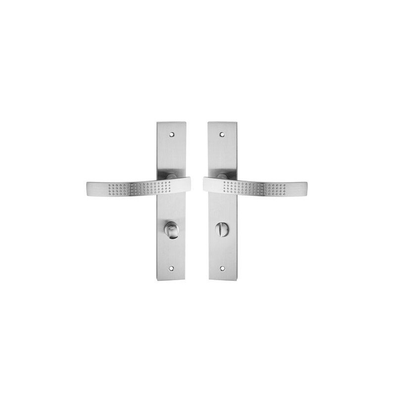 2 poignées de porte Louna condamnation/décondamnation INSPIRE. aluminium. 195 mm