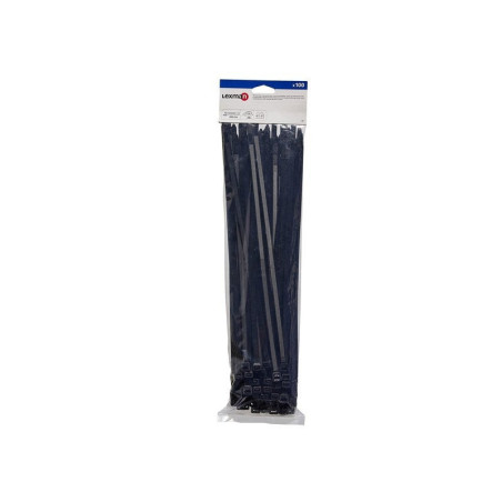 Lot de 100 colliers. diam. 4 à 90 mm. L.350 mm. noir. LEXMAN