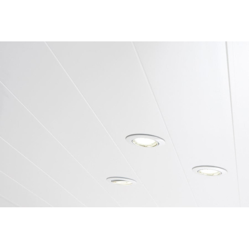 Lambris Pvc Blanc Artens L.260 X L.25 Cm X Ep.10 Mm