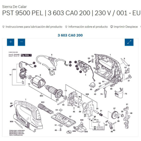 Scie sauteuse filaire BOSCH Pst9500pel 620.0 W