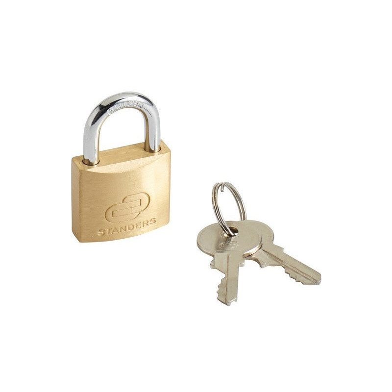 Cadenas à clé en laiton. STANDERS. L.30 mm