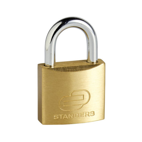 Cadenas à clé en laiton. STANDERS. L.30 mm