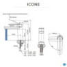 Mitigeur de lavabo chrome chromé. SENSEA Icone M