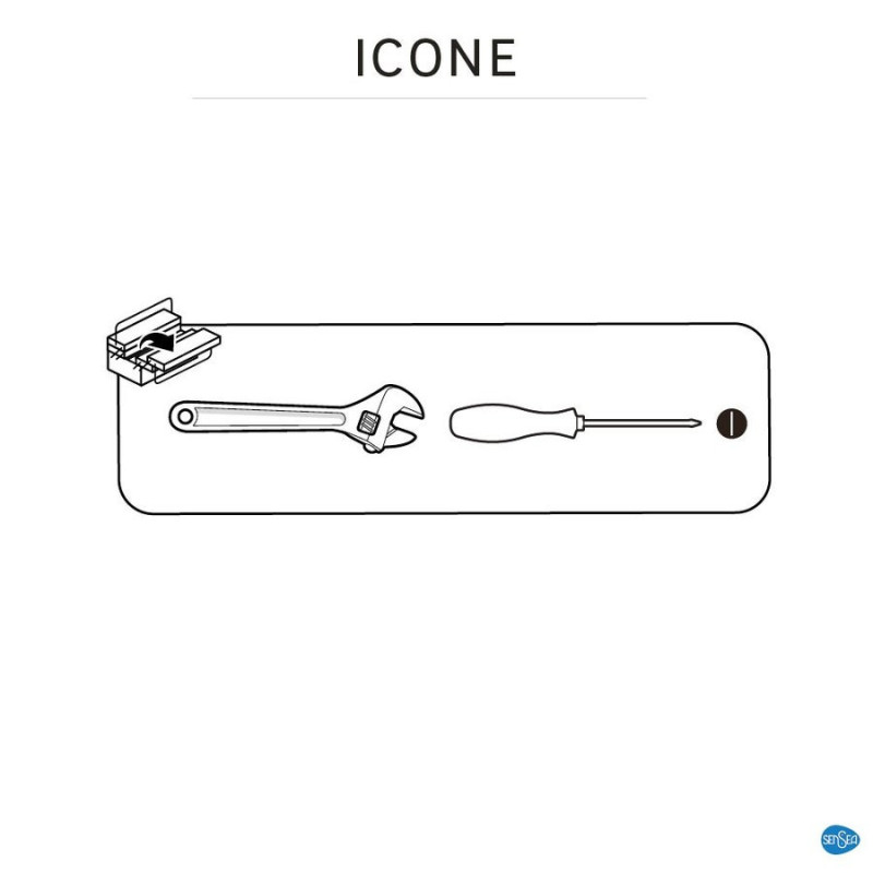 Mitigeur de lavabo chrome chromé. SENSEA Icone M
