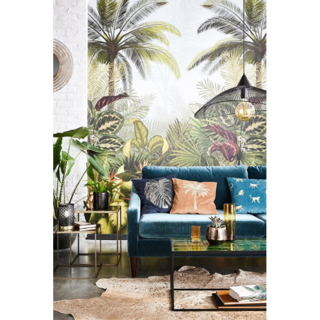 Papier peint panoramique Jungle vert l.159 x H.280 cm