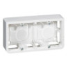Double Cadre Saillie Horizontal Mosaic. Legrand Blanc Brillant