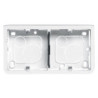 Double Cadre Saillie Horizontal Mosaic. Legrand Blanc Brillant