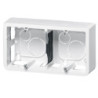 Double Cadre Saillie Horizontal Mosaic. Legrand Blanc Brillant