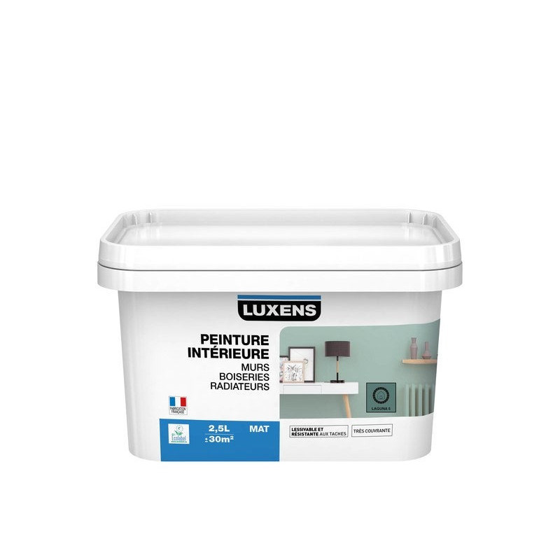 Peinture mur. boiserie. radiateur Intérieure LUXENS laguna 5 mat 2.5 l