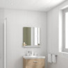 Lambris PVC PVC sans bois blanc mat ARTENS. L.260 x l.37.5 cm. Ep.8 mm