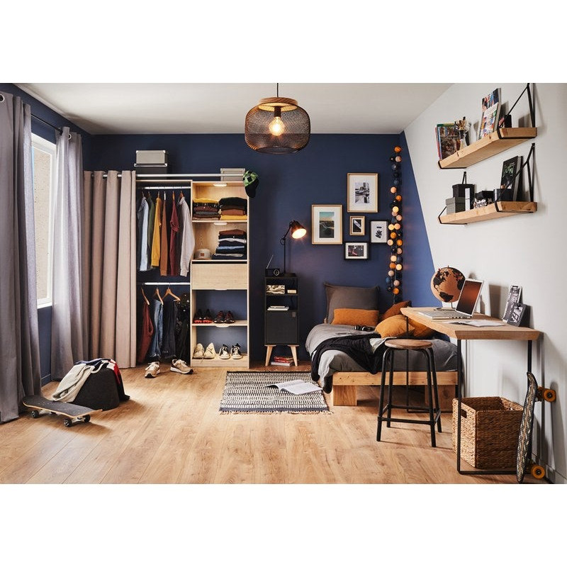 Kit dressing avec rideau New star topenga H.200 x l.122.8/177.2 x P.49.9 cm