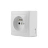 Prise avec terre saillie, complet, LEXMAN Surface, blanc