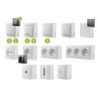 Prise avec terre saillie, complet, LEXMAN Surface, blanc