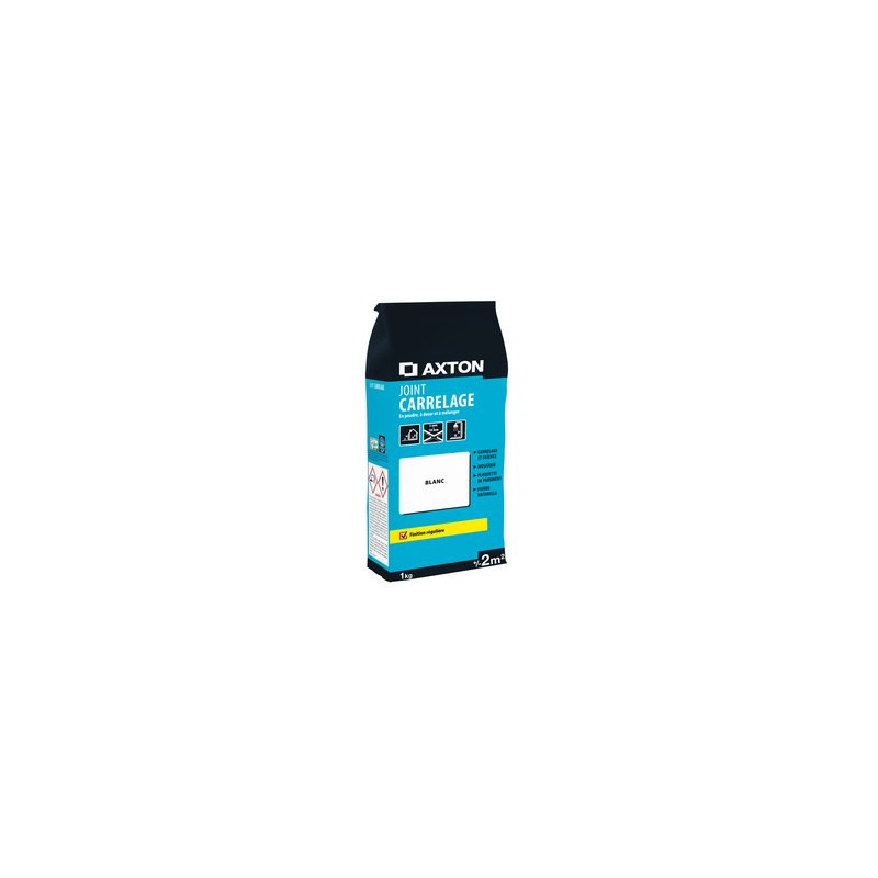 JOINT CARRELAGE POUDRE AXTON BLANC 1KG 2M2