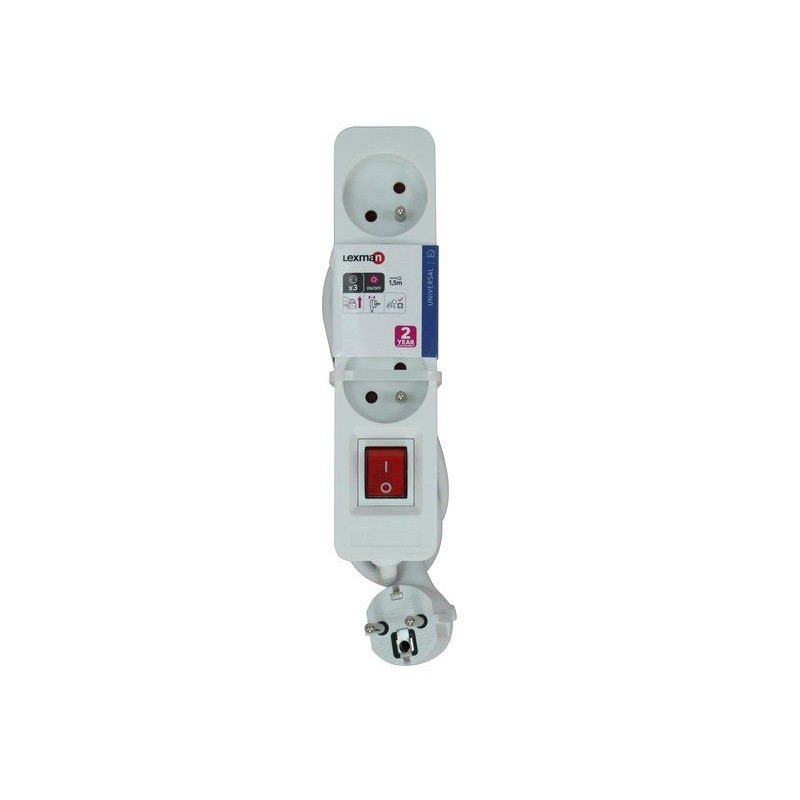 Multiprise filaire blanc LEXMAN