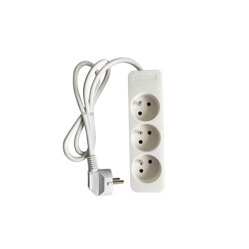 Multiprise filaire 1m 3 prises blanc