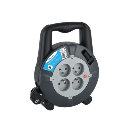 Enrouleur menager 4 prises 16a  ho5vvf 3g1,5 5 metres lexman