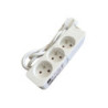 Multiprise filaire 1m 3 prises blanc