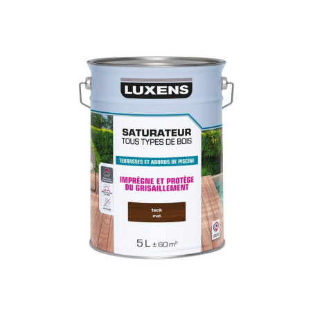 Saturateur pour bois extérieur LUXENS teck mat 5 l