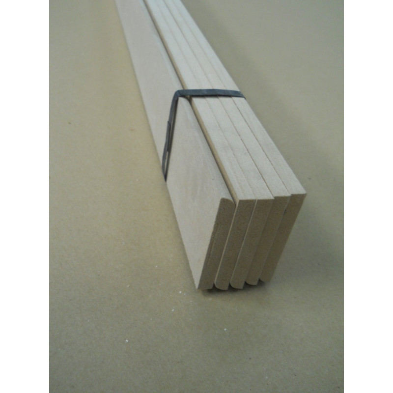 Lot De 5 Plinthes Médium (Mdf) Réversibles, 9 X 70 Mm, L.2 M