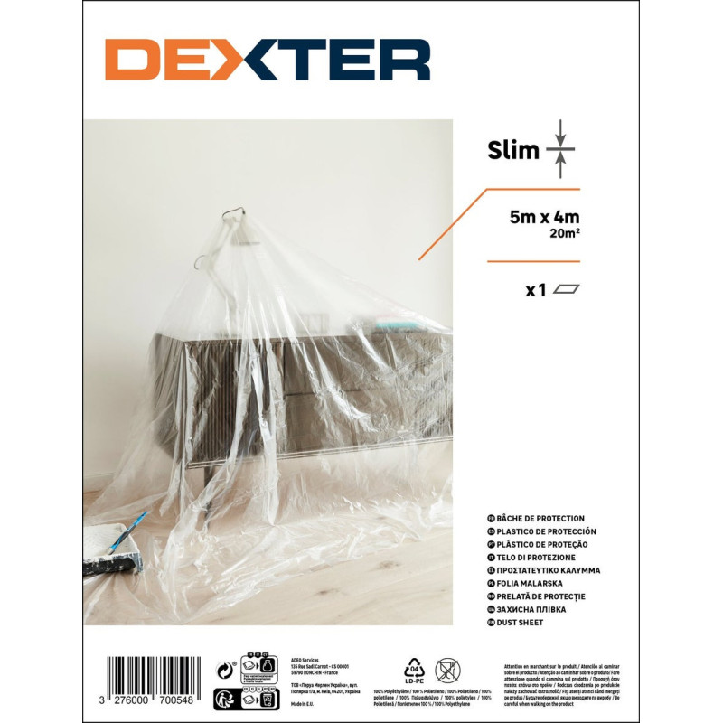 Bâche de protection, DEXTER, L.5 X l.4 m