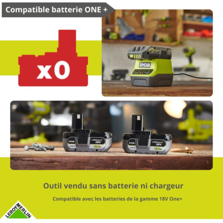 Meuleuse sans fil 125 mm RYOBI Rag18125-0, 18 V