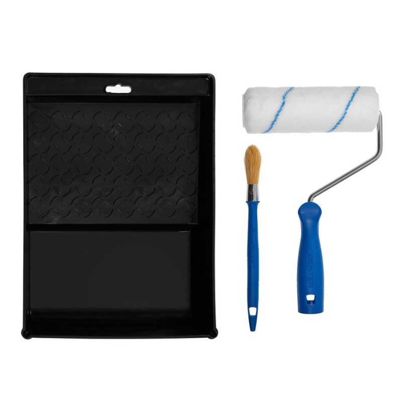 Kit d'outils mur ou plafond lisse, rouleau 180mm DEXTER