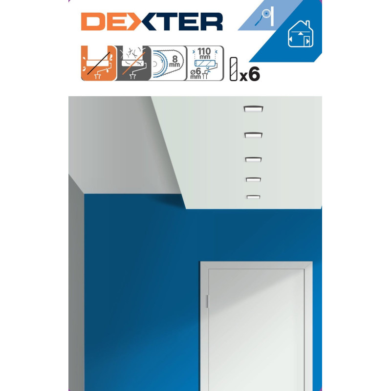 Lot de minirouleaux et recharges 110mm mur lisse ou plafond, DEXTER