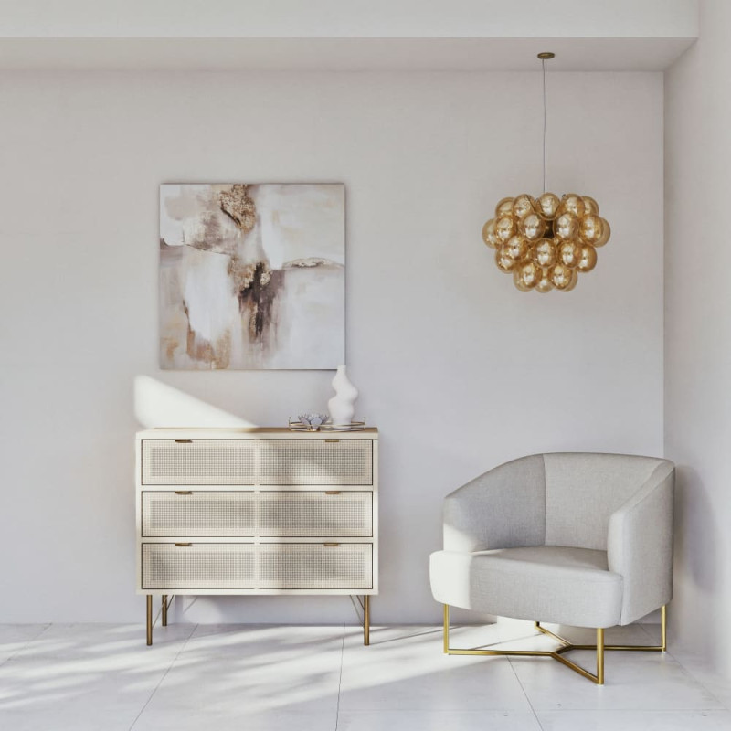 Solstice - Commode 3 tiroirs cannage en rotin L90 - MAISONS DU MONDE