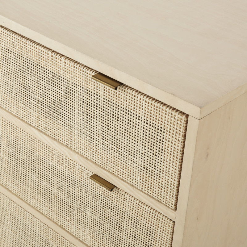 Solstice - Commode 3 tiroirs cannage en rotin L90 - MAISONS DU MONDE