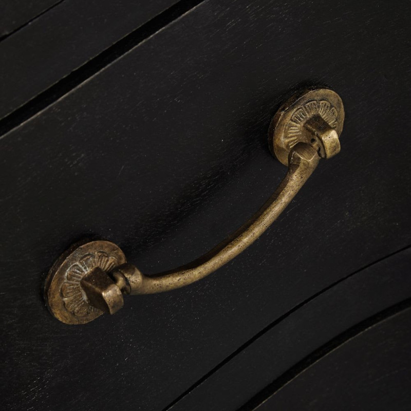 Versailles - Commode 3 tiroirs en bois d'acacia et de manguier noire L110 - MAISONS DU MONDE