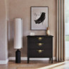 Ilios - Commode 3 tiroirs noire et métal doré - MAISONS DU MONDE
