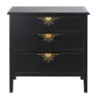 Ilios - Commode 3 tiroirs noire et métal doré - MAISONS DU MONDE