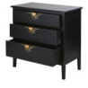 Ilios - Commode 3 tiroirs noire et métal doré - MAISONS DU MONDE