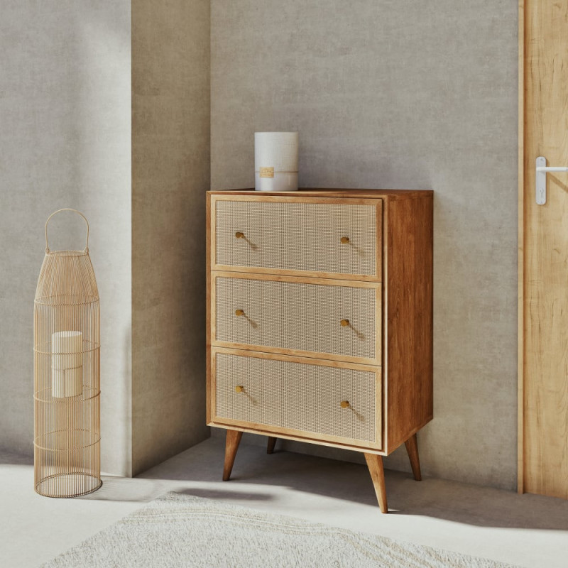 Gisele - Commode haute vintage 3 tiroirs  L65- MAISONS DU MONDE