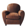 Arizona - Fauteuil club en suédine marron - MAISONS DU MONDE