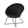 Hipop - Fauteuil en velours noir - MAISONS DU MONDE