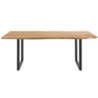 Table à  manger industrielle en bois d'acacia et métal noir 8/10 personnes L200 - MAISONS DU MONDE
