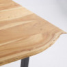 Table à  manger industrielle en bois d'acacia et métal noir 8/10 personnes L200 - MAISONS DU MONDE