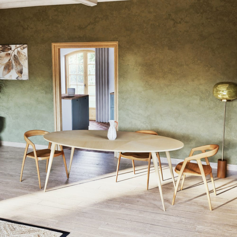 Origami - Table à manger ovale, 8 personnes, L200 cm - MAISONS DU MONDE