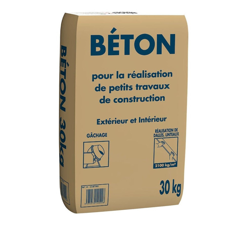 Béton prêt à l'emploi, PRB, 30kg gris