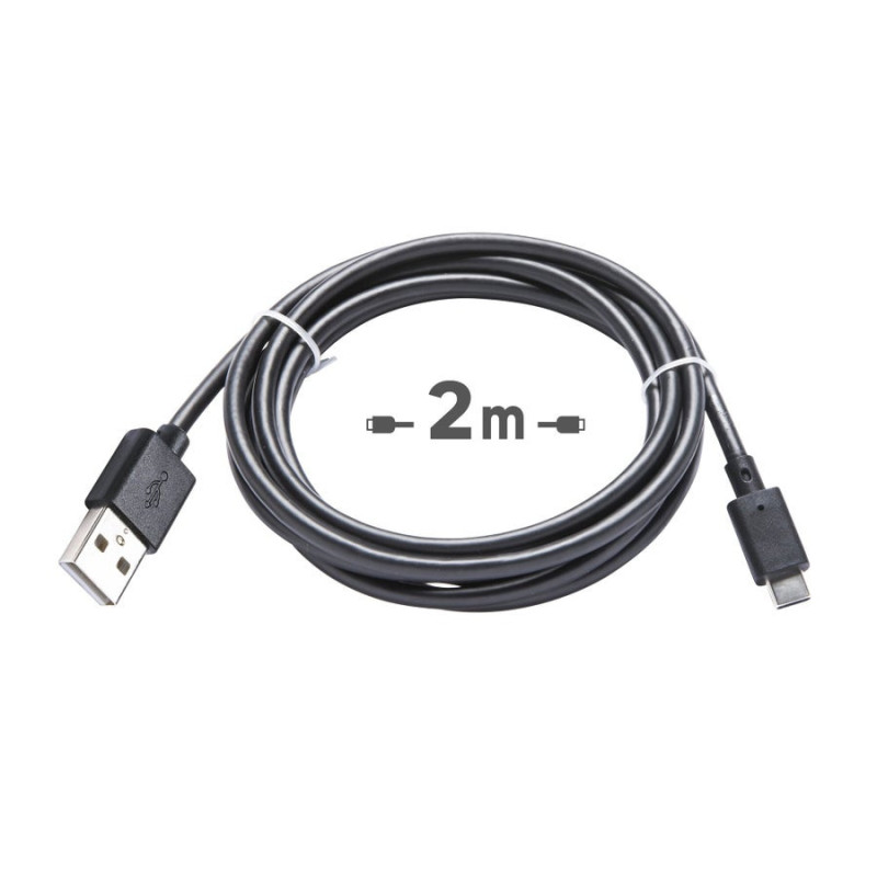 Câble usba/usbc, 2m, noir, LEXMAN
