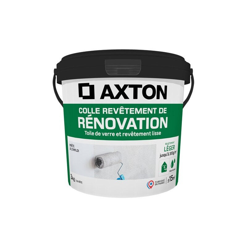 Colle en pâte toile de verre et rénovation légère AXTON, 3kg
